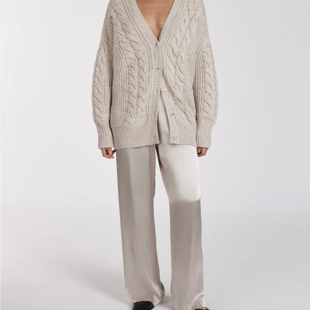 DISSH Cream Wide-Leg Trousers